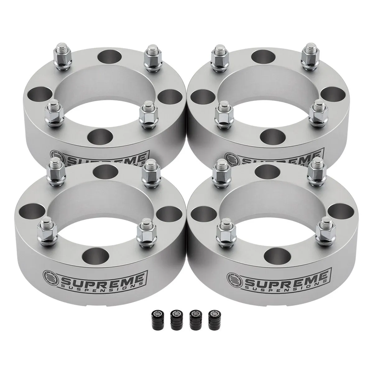 1994-2000 Kawasaki Mule 2500 Lug Centric Wheel Spacers / NEW PREMIUM TIRE VALVE CAPS