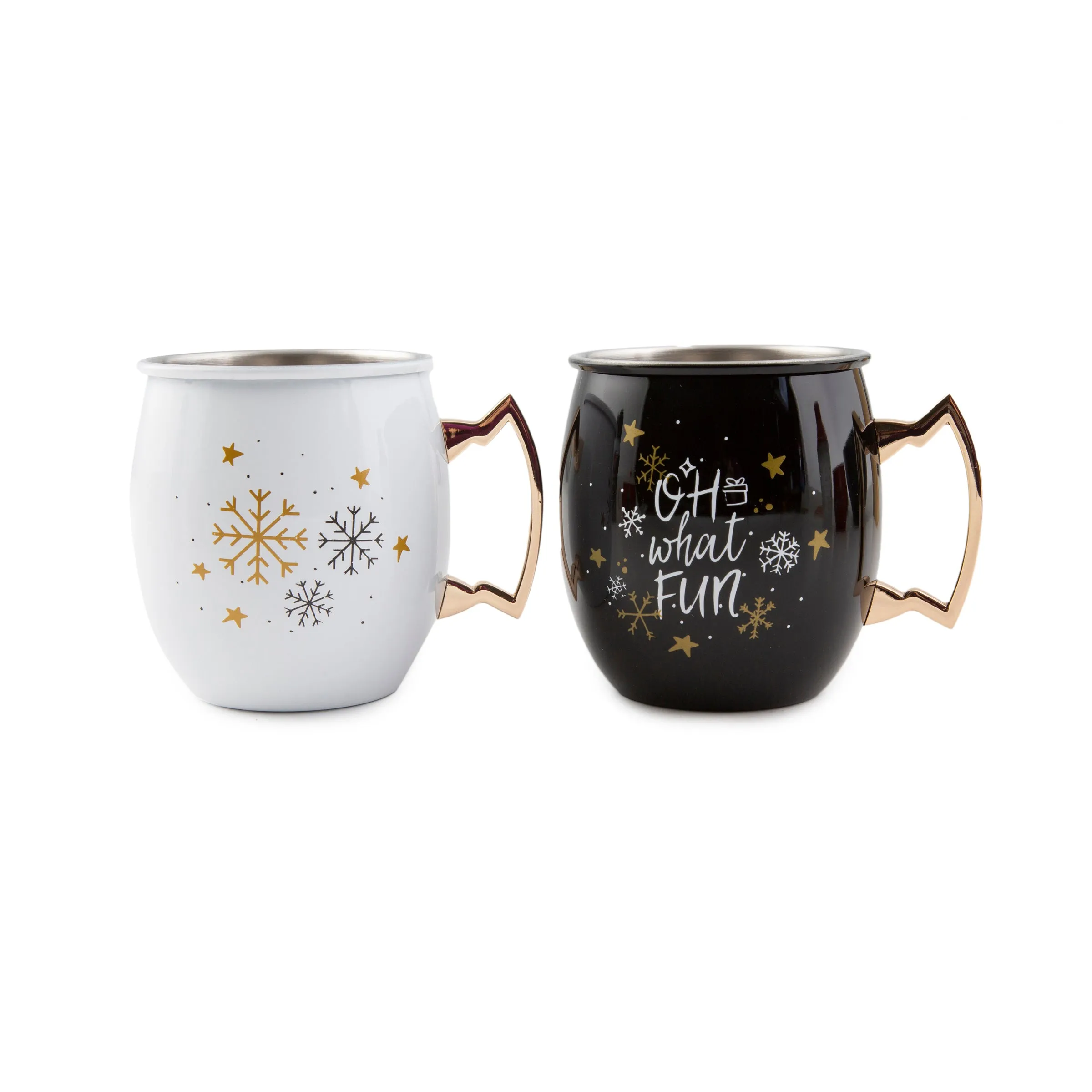 20 Oz "Oh What Fun" Moscow Mule Mugs, Set of 2