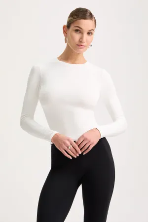 365 LONG SLEEVE FULL LENGTH TOP - COCONUT MILK