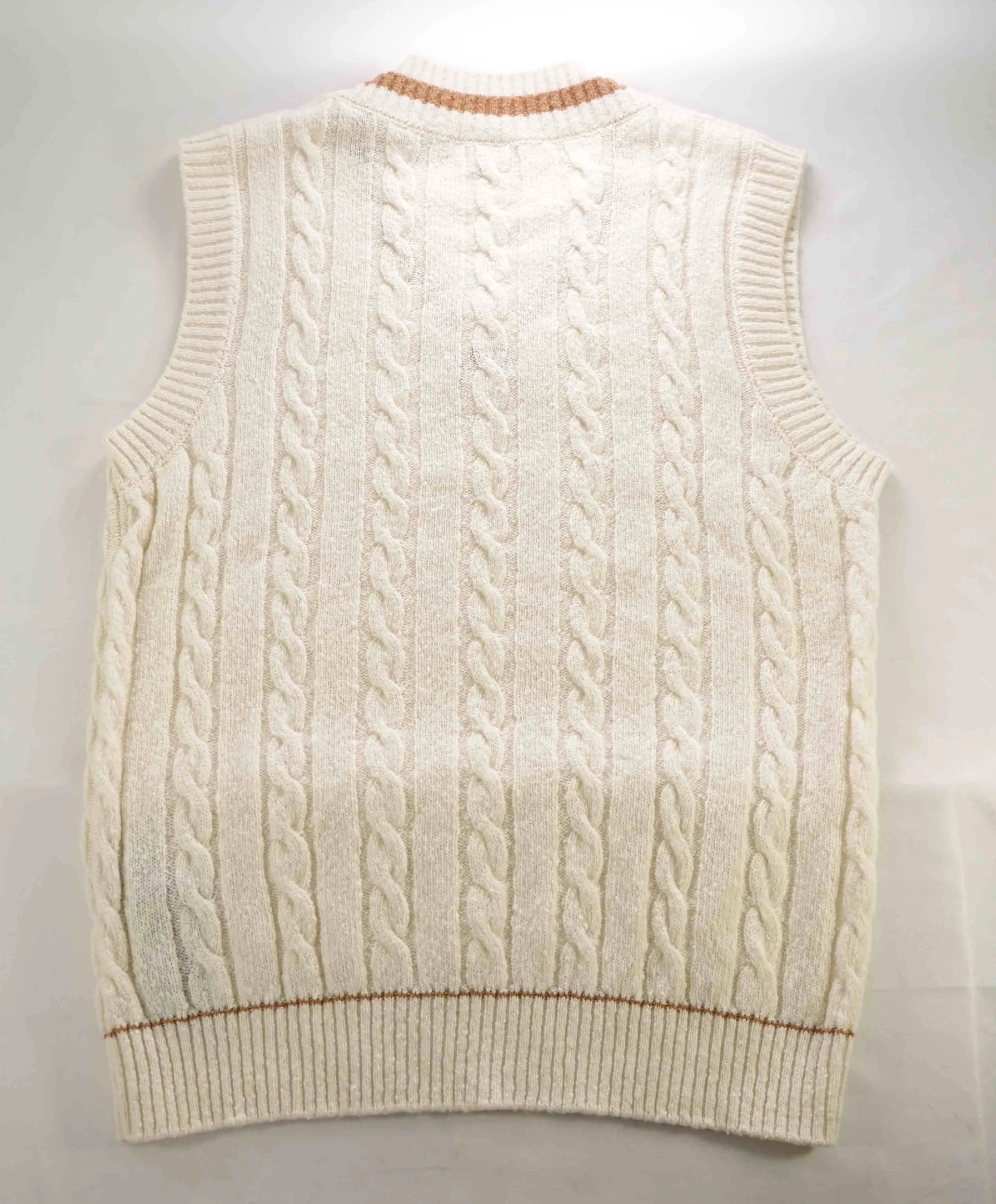 $545 ELEVENTY - Cable Knit WOOL/CASHMERE *CRICKET* Sweater Vest - Medium