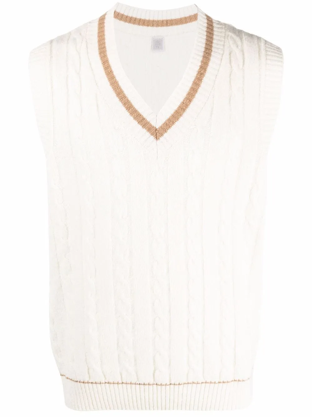 $545 ELEVENTY - Cable Knit WOOL/CASHMERE *CRICKET* Sweater Vest - Medium