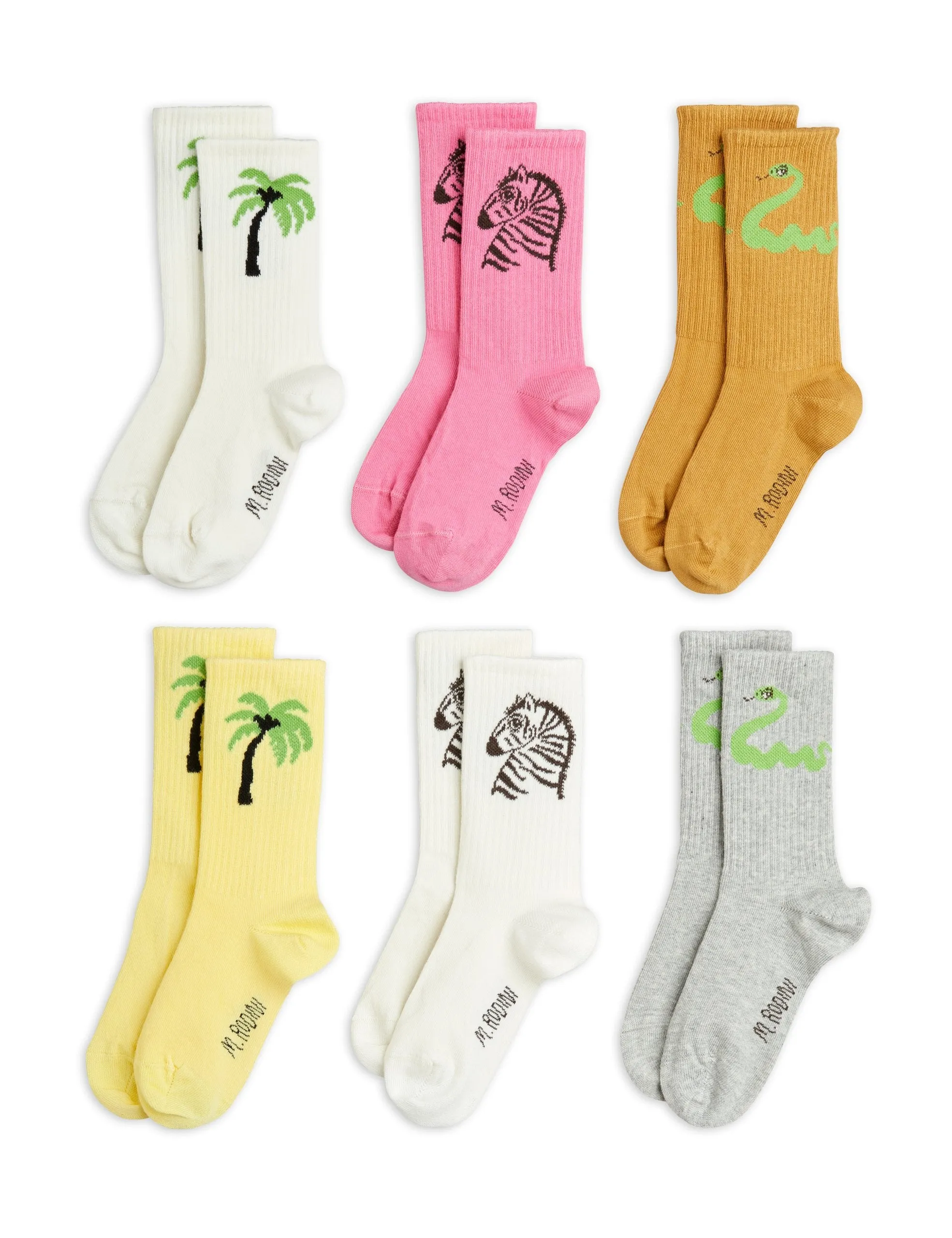 6 PACK ZEBRA SOCKS