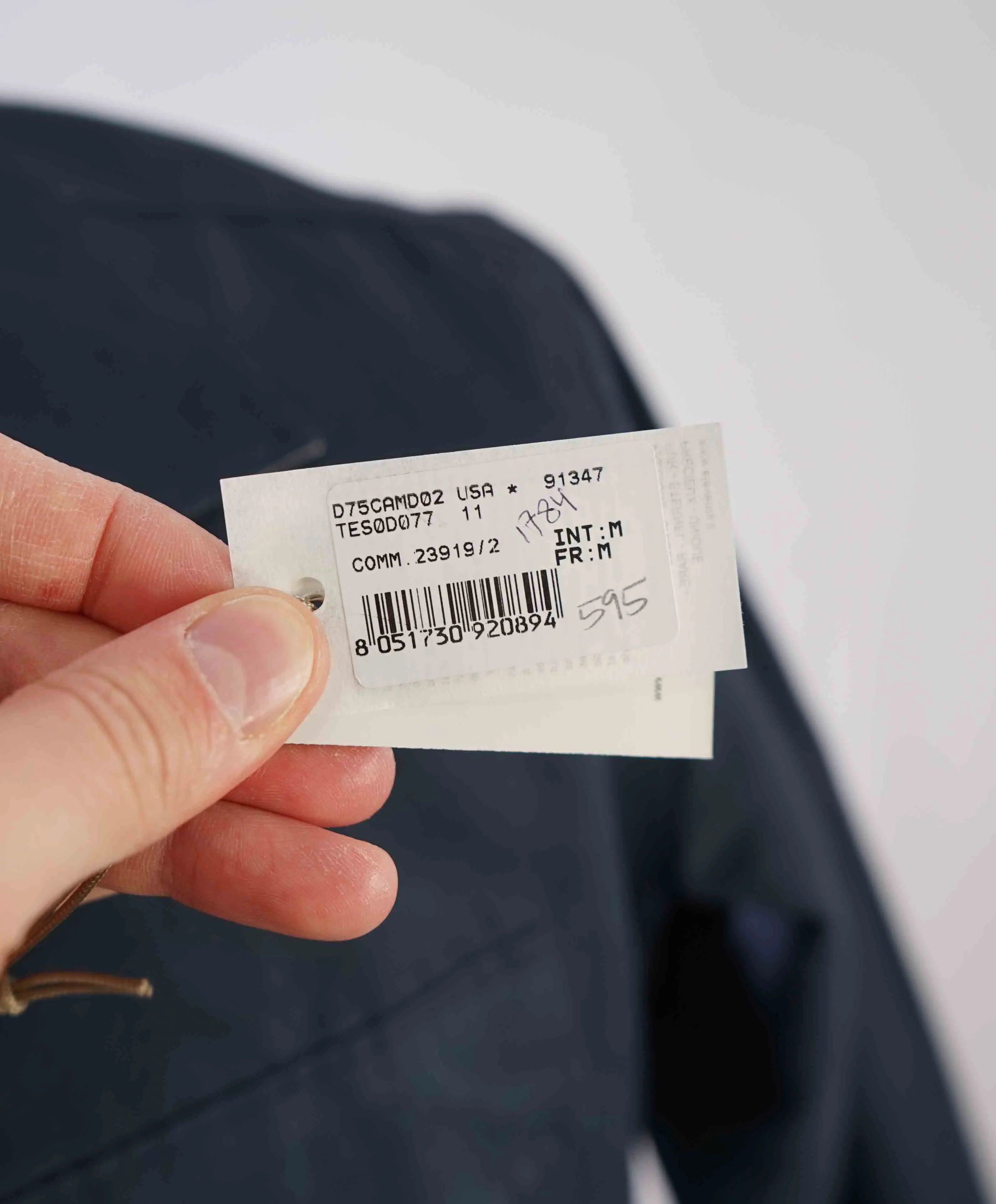 $745 ELEVENTY PLATINUM - Navy Blue Button Cotton/Linen Shirt Jacket Coat - M