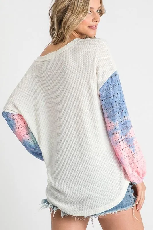 ABBY CROCHET TIE-DYE SLEEVES