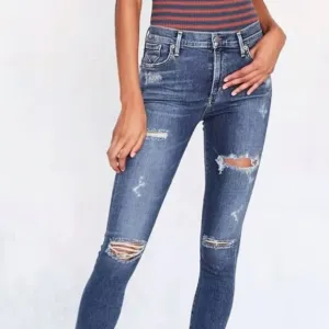 AGOLDE Sophie High Rise Ripped Distressed Jeans