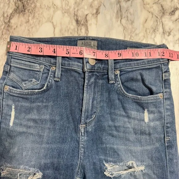 AGOLDE Sophie High Rise Ripped Distressed Jeans