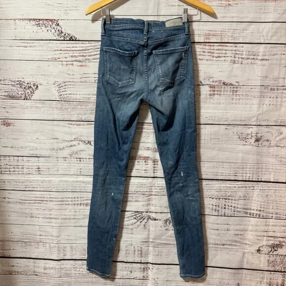 AGOLDE Sophie High Rise Ripped Distressed Jeans