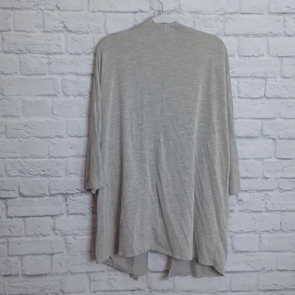 Anthropologie OS Donni Ribbed Cardigan Sweater Open Front  Gray One‎ Size OS
