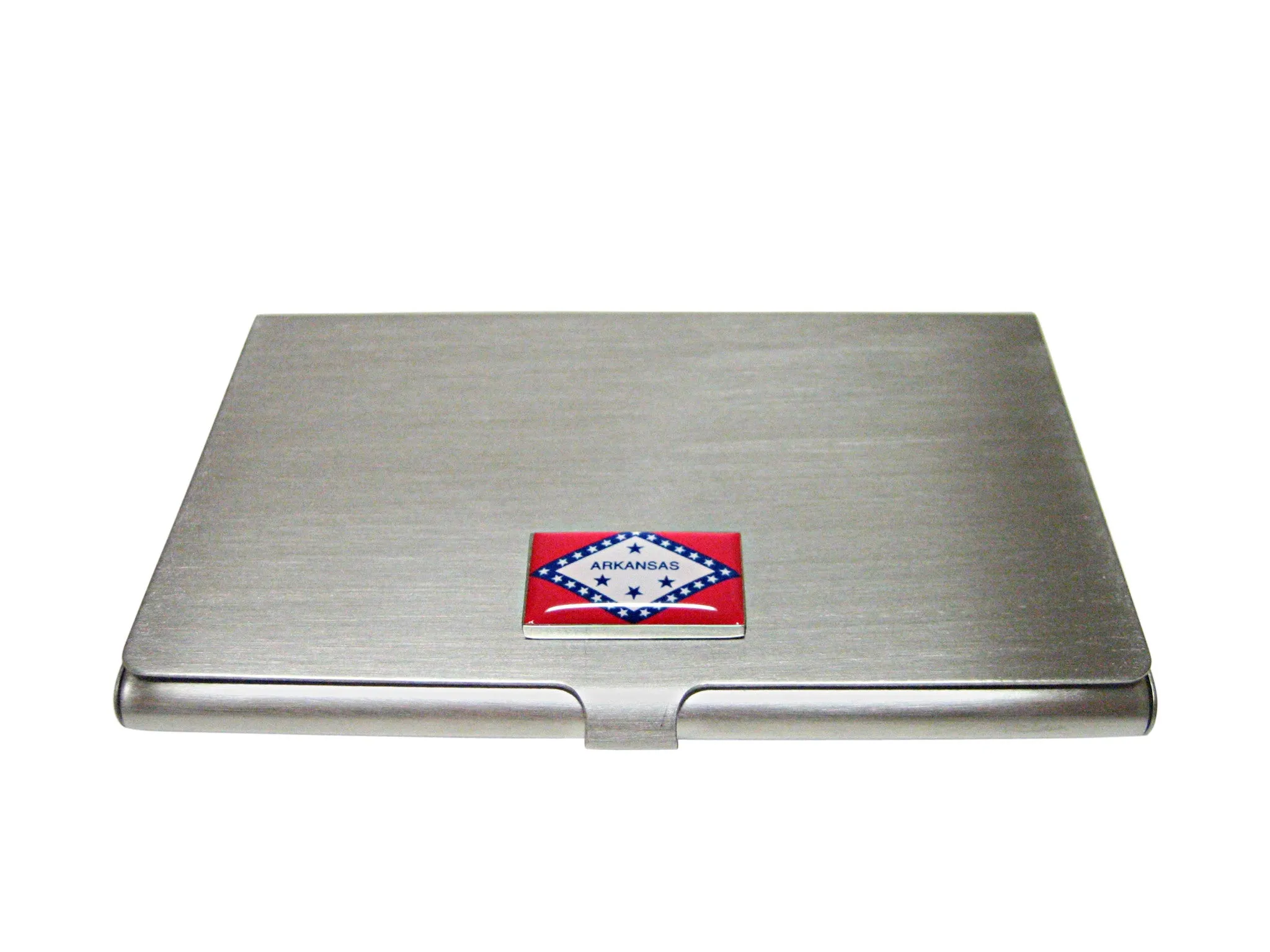 Arkansas State Flag Pendant Business Card Holder