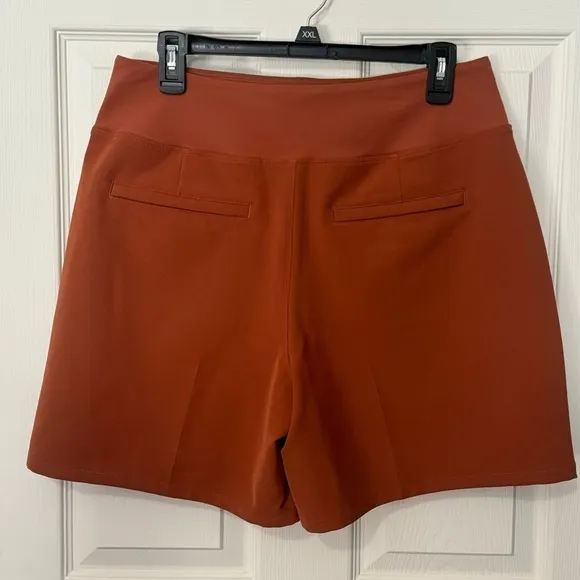 Athleta New Size 16 Rusty Orange Buttery Soft Endless Pleated High Waist Skort