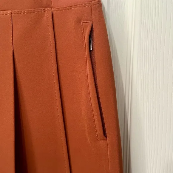 Athleta New Size 16 Rusty Orange Buttery Soft Endless Pleated High Waist Skort