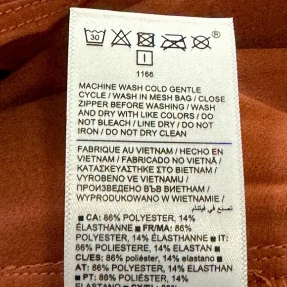 Athleta New Size 16 Rusty Orange Buttery Soft Endless Pleated High Waist Skort