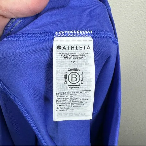Athleta Salutation Stash High Rise 16 1/2&quot; Skort Lazurite Blue Purple Size 1X