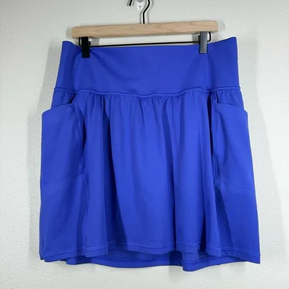Athleta Salutation Stash High Rise 16 1/2&quot; Skort Lazurite Blue Purple Size 1X