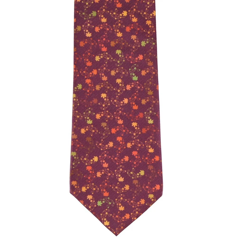 Autumn Leaves Extra Long Necktie