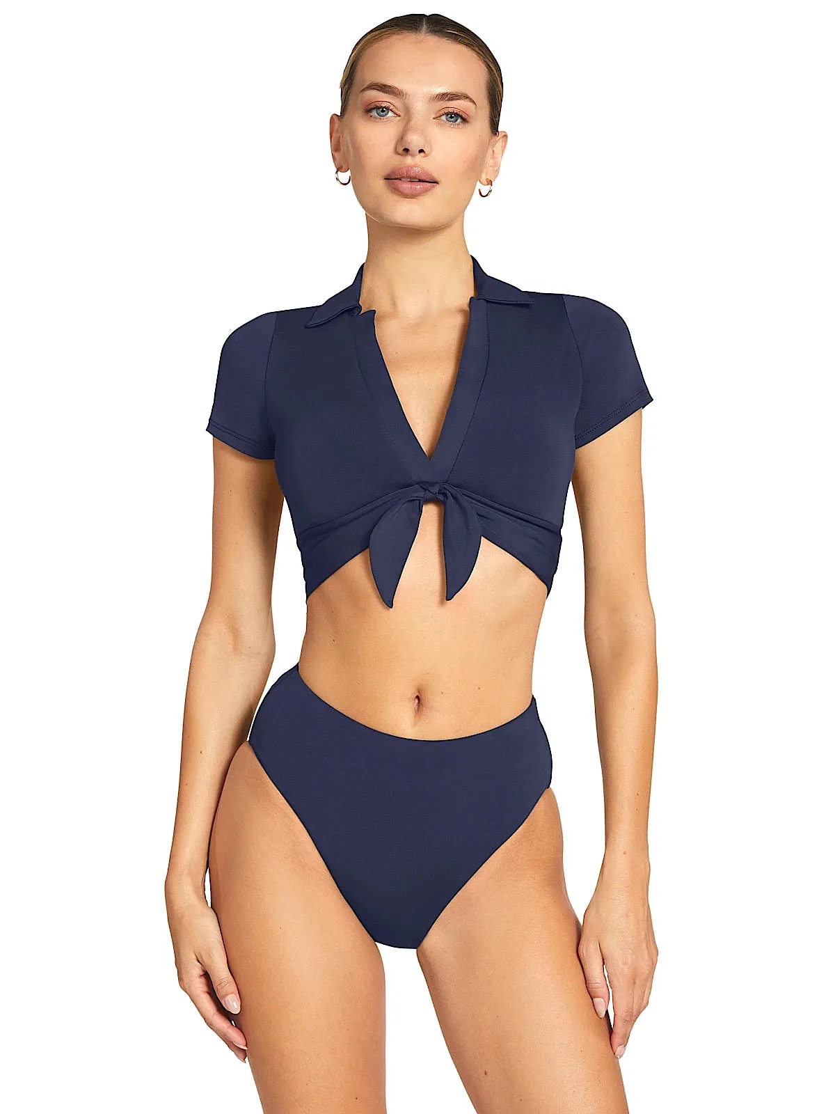 Ava T-Shirt Plunge-Ava High Waist Bikini