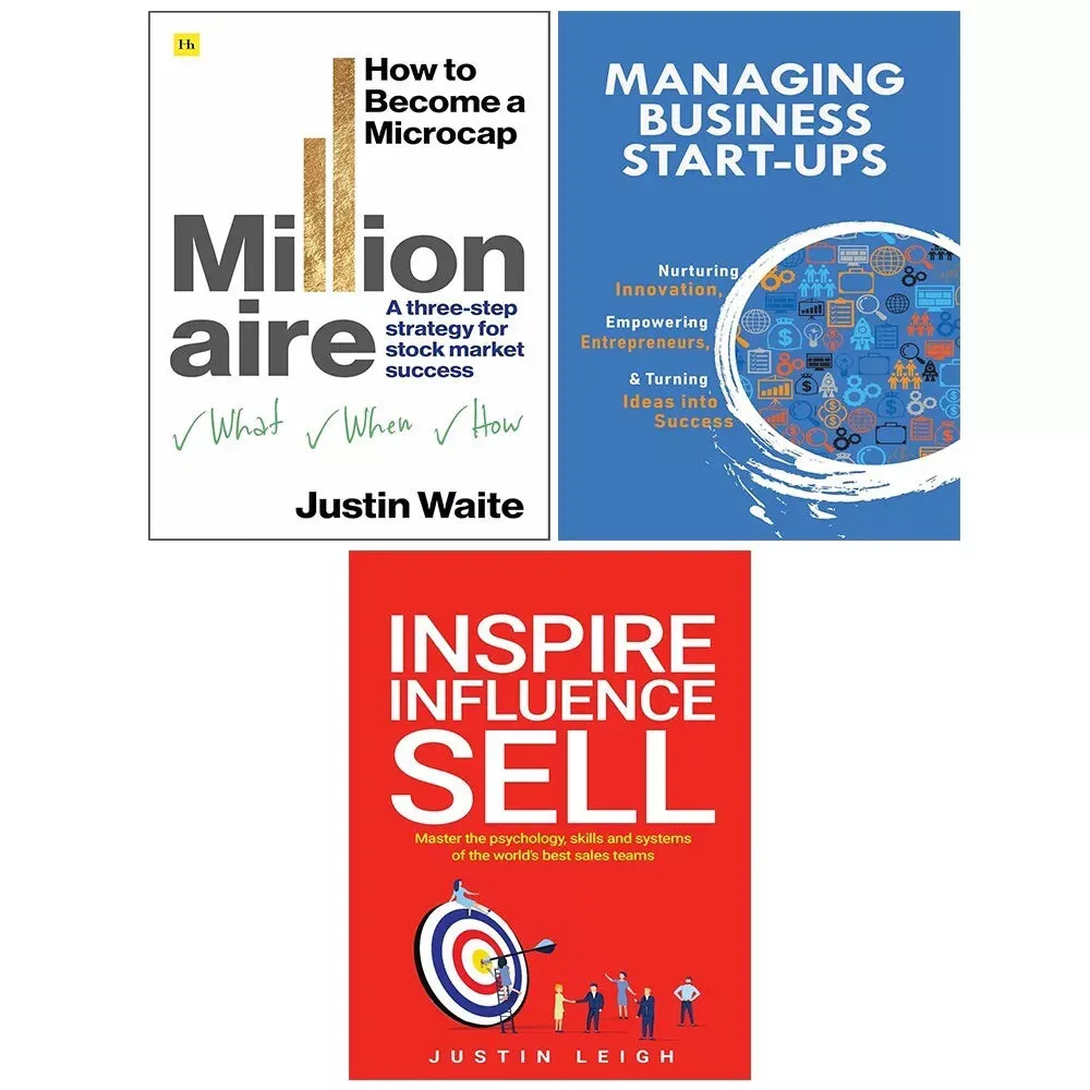 Become Microcap Millionaire,Inspire Influence Sell,Managing Business 3 Books Set