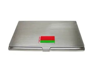 Belarus Flag Pendant Business Card Holder