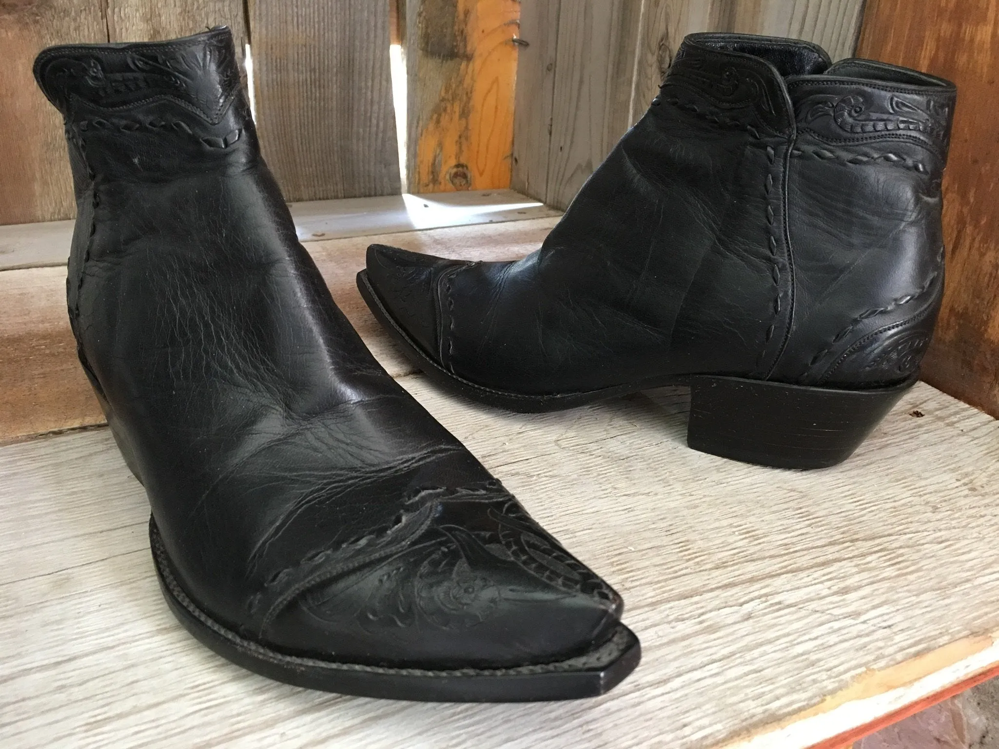 Black Calf Tres Outlaws Mule Boot  4202