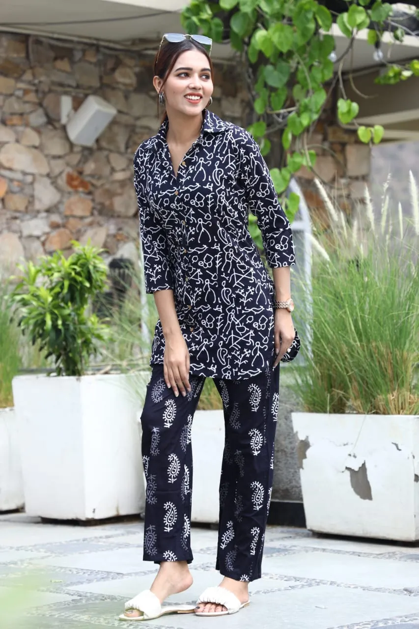 Black Cord Set In Comfy Cotton
