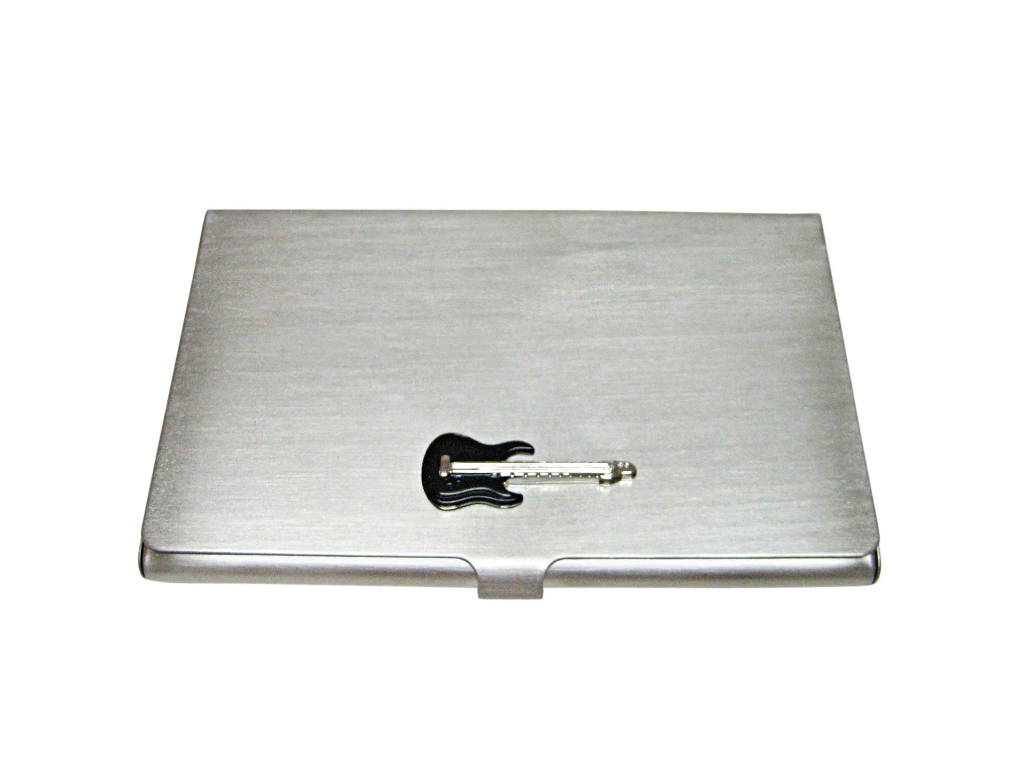 Black Guitar Musical Instrument Business Card Holder