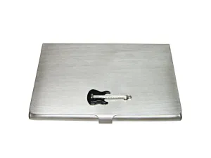 Black Guitar Musical Instrument Business Card Holder
