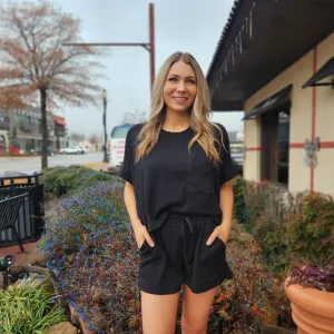 Black Knit Lounge Set