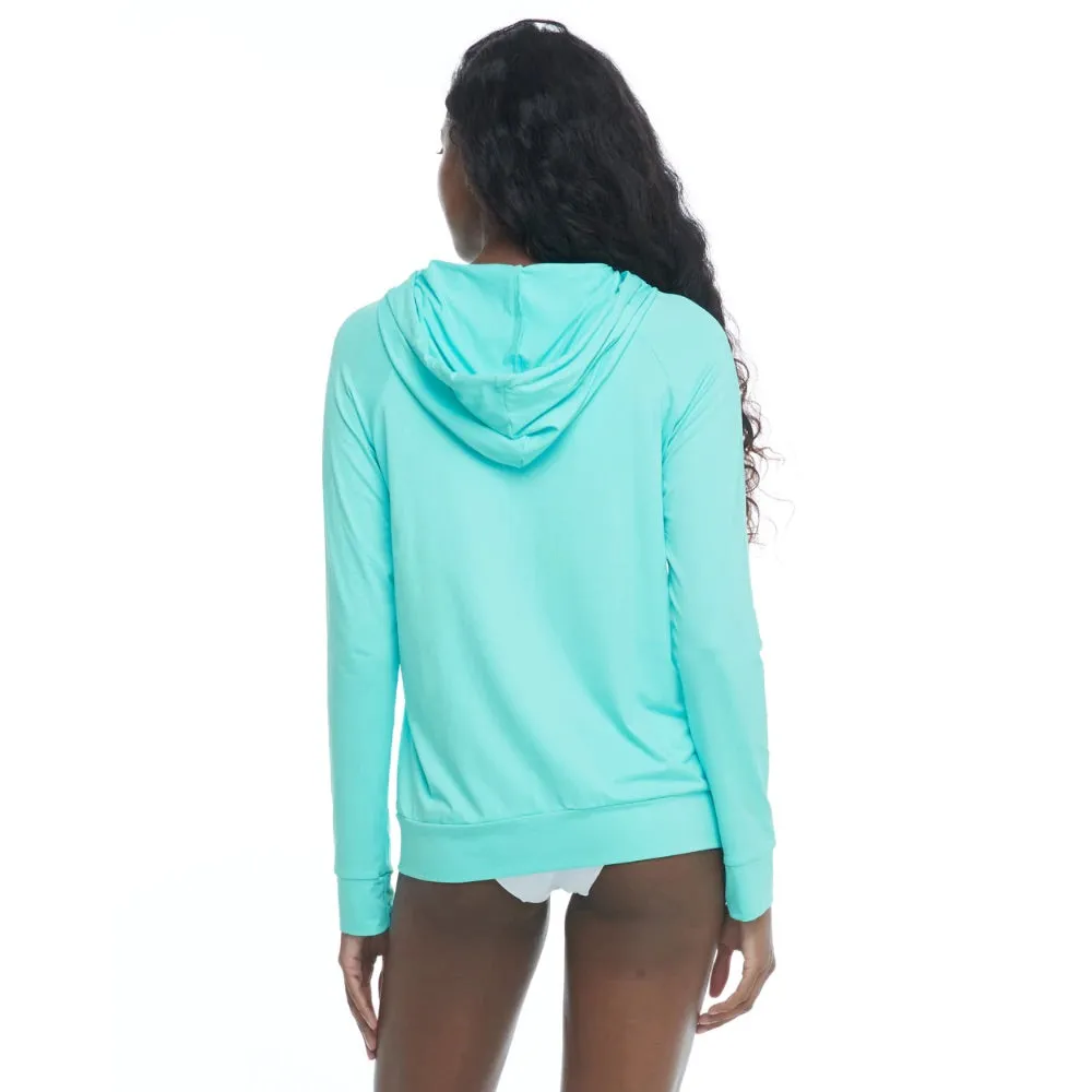 BODY GLOVE SMOOTHIES ADELINE ZIP-UP HOODIE SEA MIST