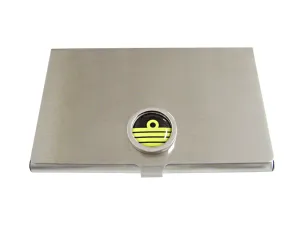 Bordered Round Nautical Captain Rank Business Card Holder