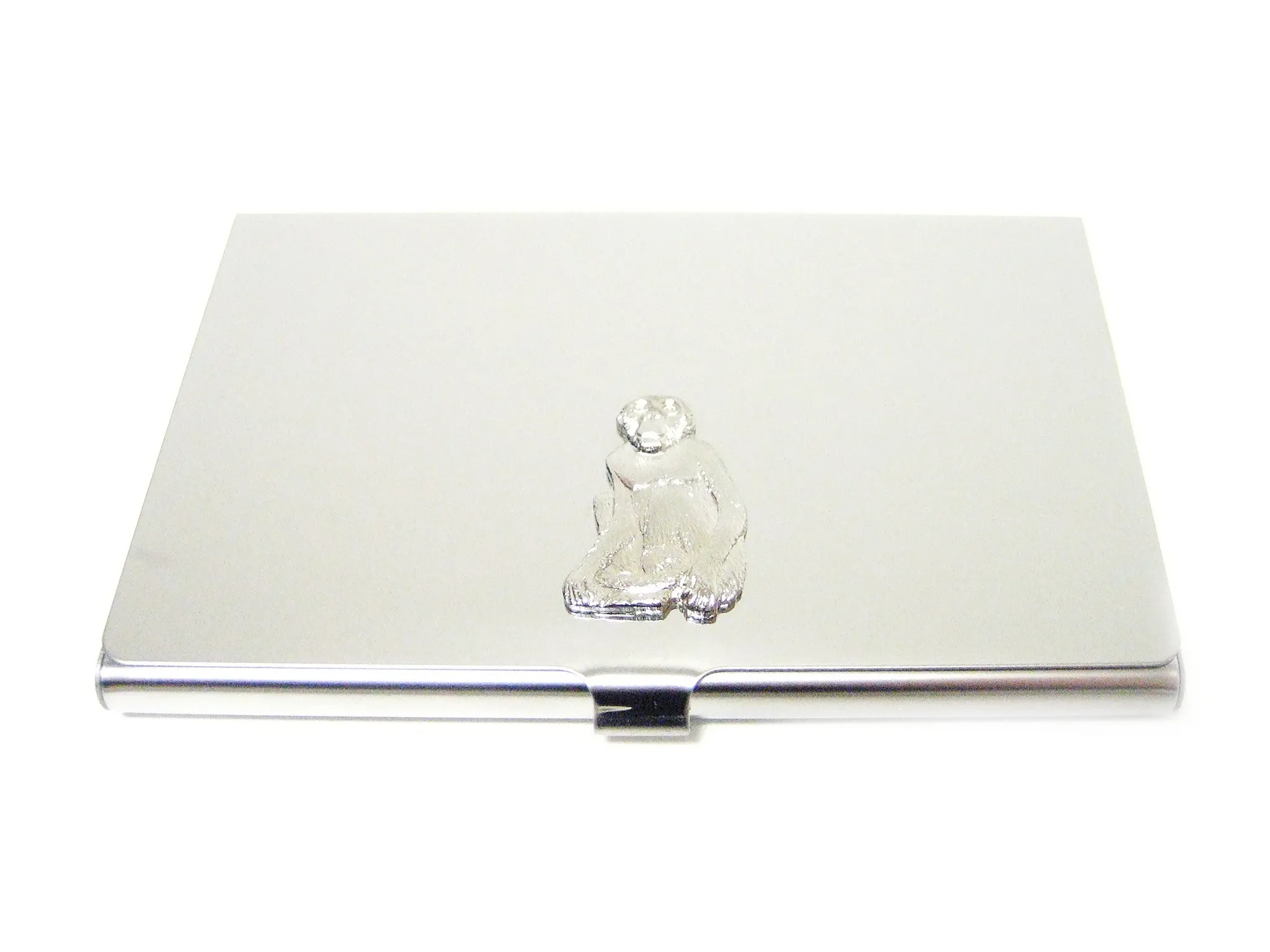 Business Card Holder with Monkey Pendant