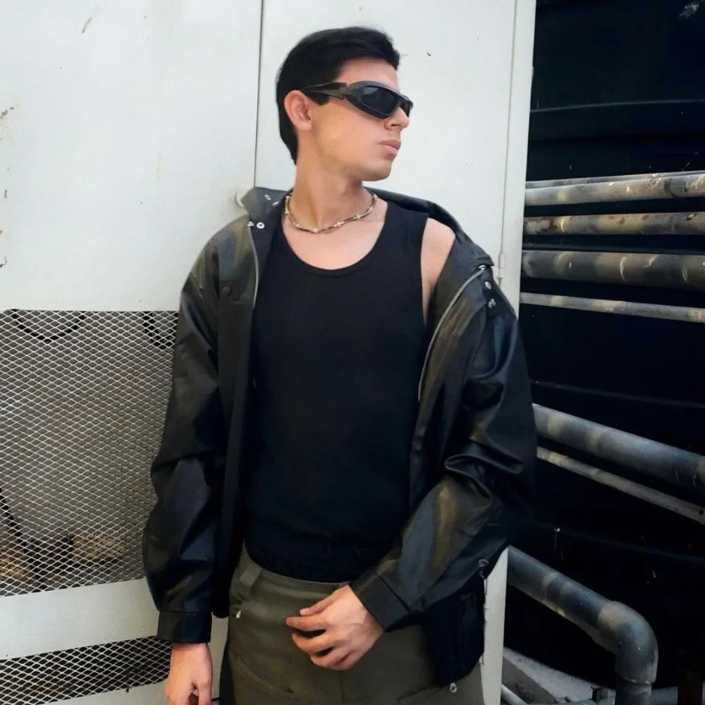 CE | Street Black Lapel Biker Jacket