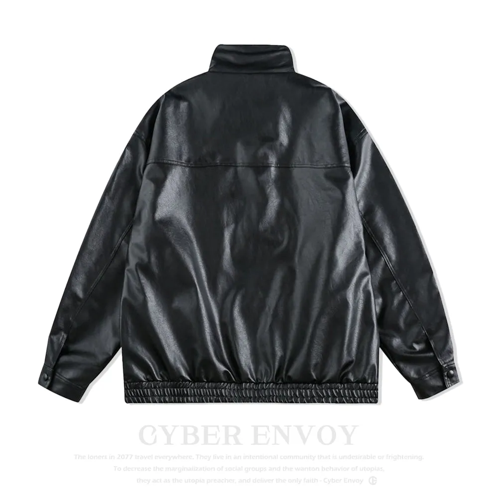 CE | Street Black Lapel Biker Jacket
