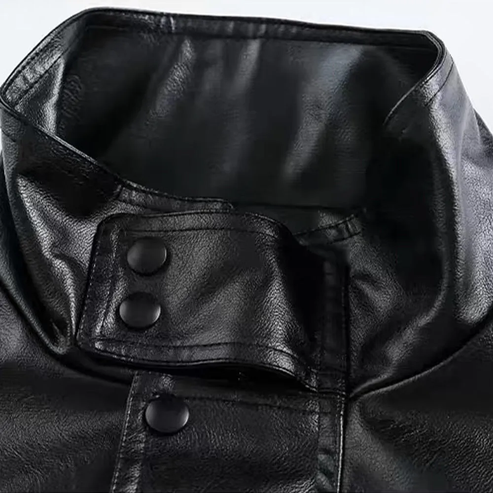 CE | Street Black Lapel Biker Jacket
