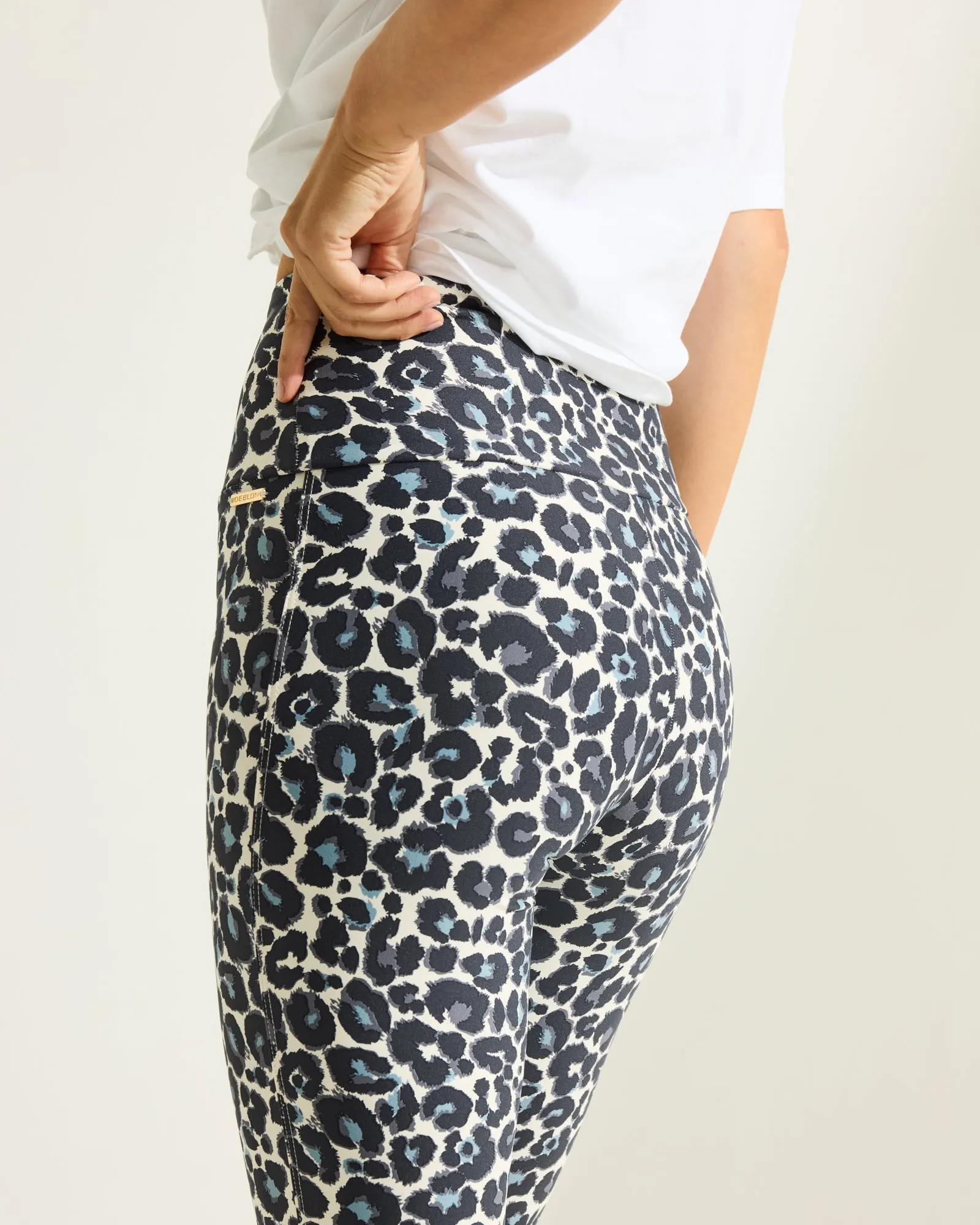 Celine Flared Leggings | Leopard Summer Blue
