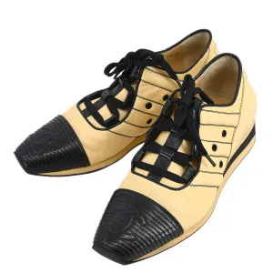 Chanel Beige Shoes Sneakers #6 1/2 B 192501