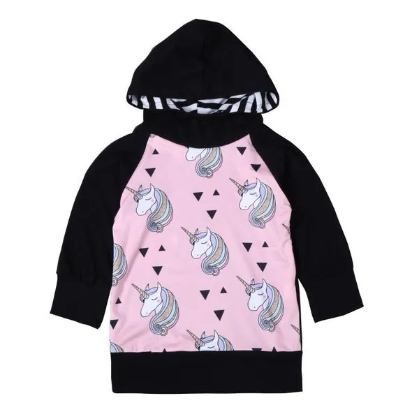 Children Hoodies Girls Printed Long Sleeve Hooded Jackets