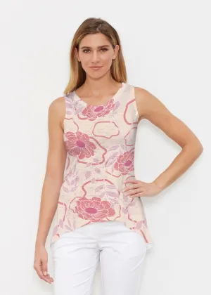 Clarisse Beige/Red (8127) ~ High-low Tank
