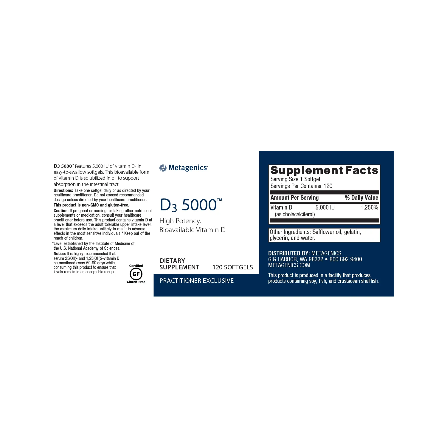 D3 5000™ <br>High Potency, Bioavailable Vitamin D