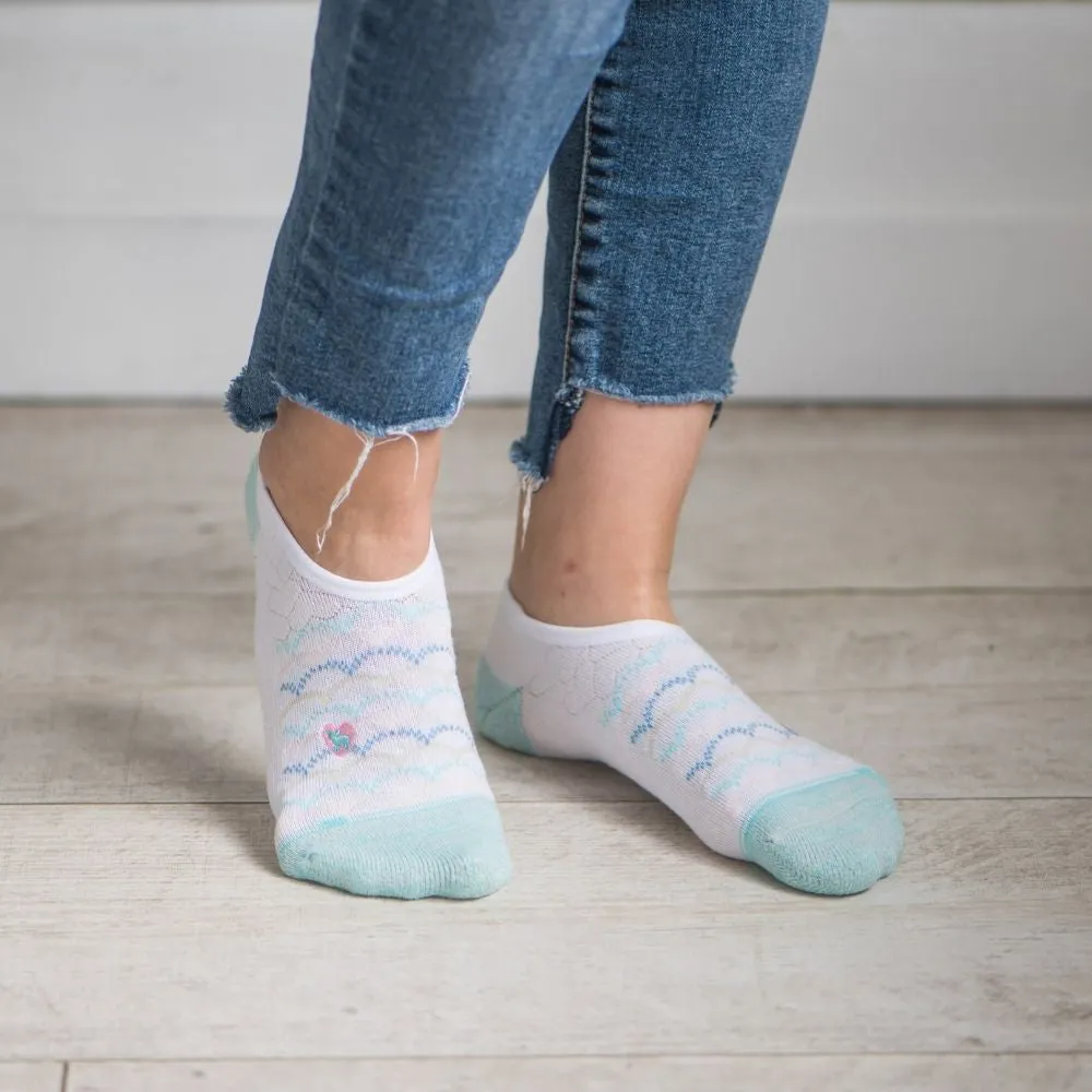 Dr. Segal's x PUDUS Bamboo Socks | No Fuss No-Show | Surf's Up Green