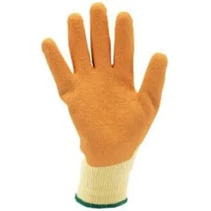 Draper Heavy Duty Latex Coated Work Gloves, Large, Orange Dr-82721