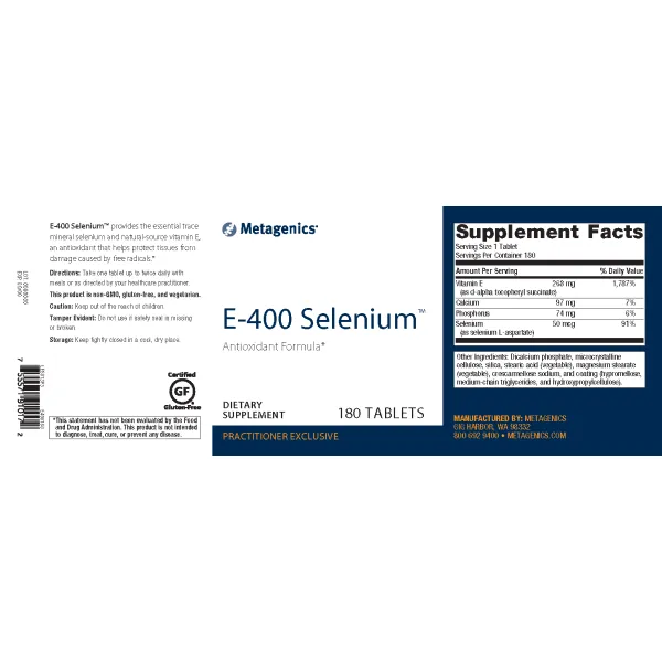 E-400 Selenium™ <br>Antioxidant Formula*