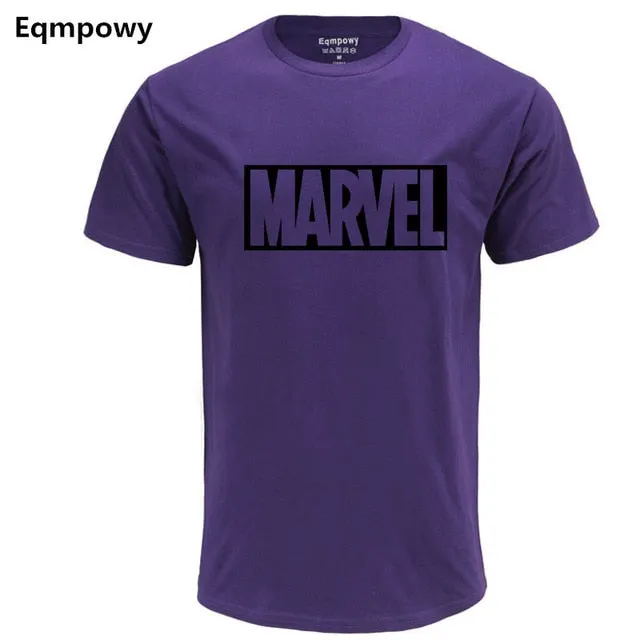 Eqmpowy 2018 New Fashion MARVEL t-Shirt men cotton short sleeves Casual male tshirt marvel t shirts men tops tees Free shipping