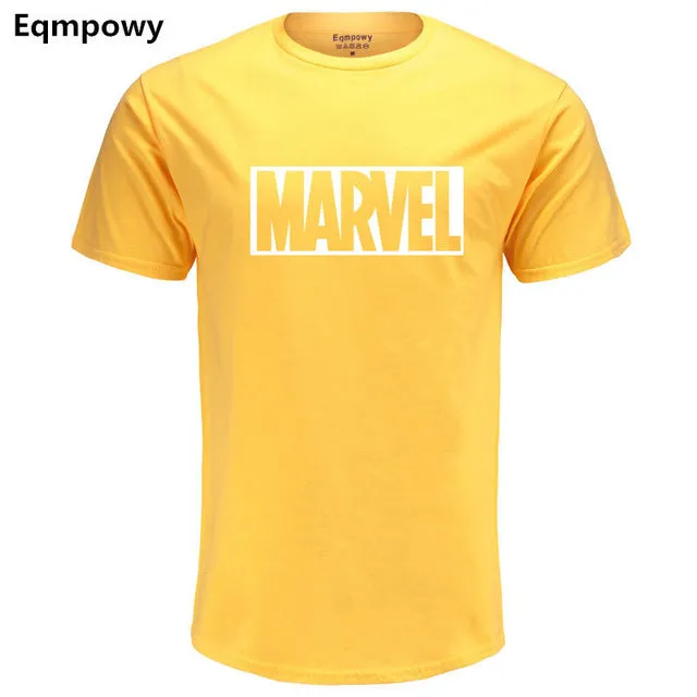 Eqmpowy 2018 New Fashion MARVEL t-Shirt men cotton short sleeves Casual male tshirt marvel t shirts men tops tees Free shipping