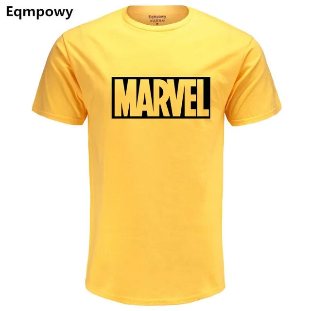 Eqmpowy 2018 New Fashion MARVEL t-Shirt men cotton short sleeves Casual male tshirt marvel t shirts men tops tees Free shipping