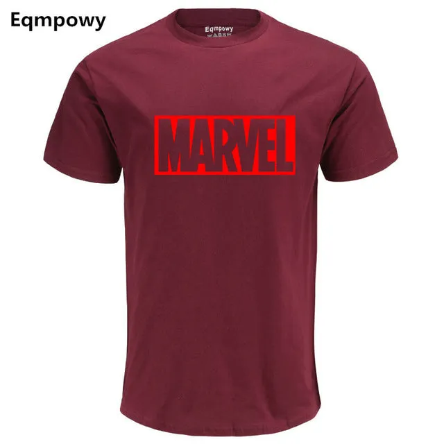 Eqmpowy 2018 New Fashion MARVEL t-Shirt men cotton short sleeves Casual male tshirt marvel t shirts men tops tees Free shipping