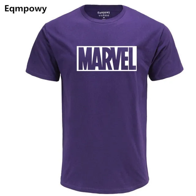 Eqmpowy 2018 New Fashion MARVEL t-Shirt men cotton short sleeves Casual male tshirt marvel t shirts men tops tees Free shipping