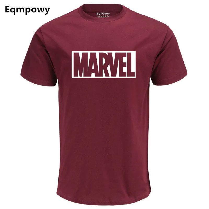 Eqmpowy 2018 New Fashion MARVEL t-Shirt men cotton short sleeves Casual male tshirt marvel t shirts men tops tees Free shipping