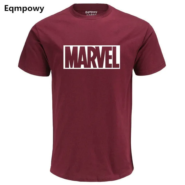 Eqmpowy 2018 New Fashion MARVEL t-Shirt men cotton short sleeves Casual male tshirt marvel t shirts men tops tees Free shipping