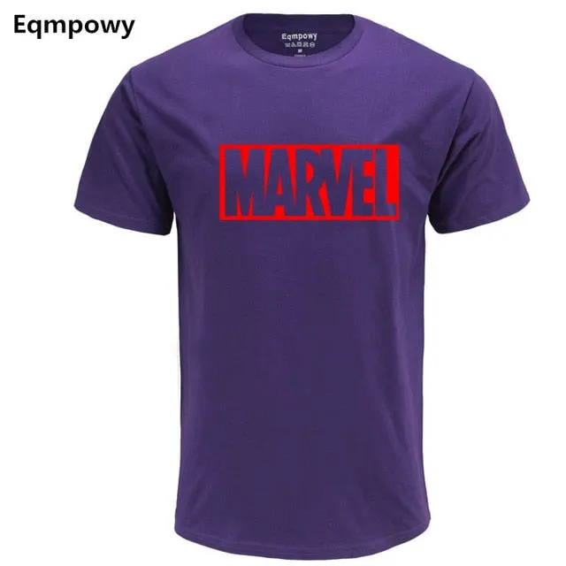Eqmpowy 2018 New Fashion MARVEL t-Shirt men cotton short sleeves Casual male tshirt marvel t shirts men tops tees Free shipping
