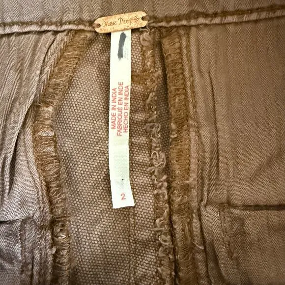 Free People shorts micro cotton cargo military utility 2 low-rise summer spring